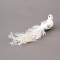 BIRD WHITE, WITH GLITTER AND FEATHERS, 28cm 600-45326