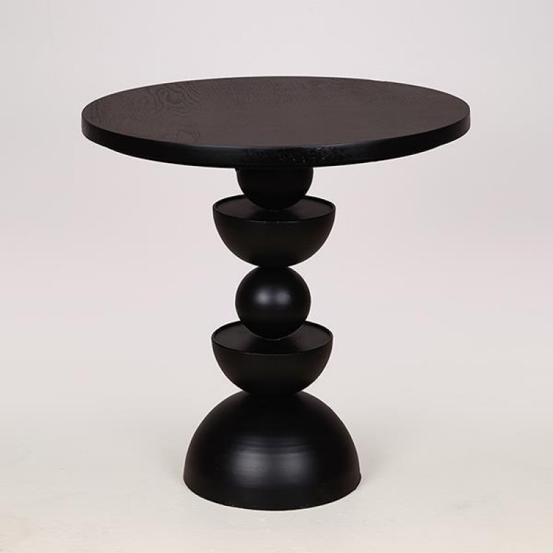 SIDE TABLE, METAL, BLACK, 50X50X50.5cm 810-00073
