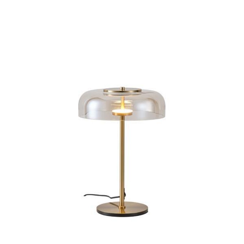 TABLE LAMP 8W 3000K 960lm Φ300x450mm METAL WITH GLASS COGNAC ARTE ILLUMINA LOBBY 144-15091