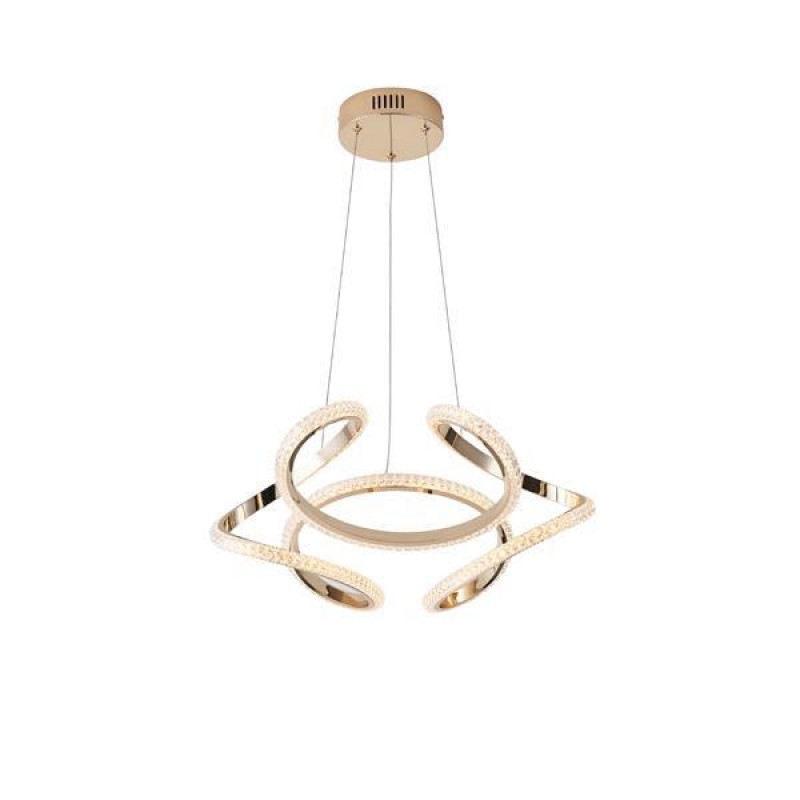 IGHT FIXTURES PENDANT LED 24W 3000Κ 1900lm 500x1200mm  ALUMINIUM GOLD ARTE ILLUMINA ORION 144-15055