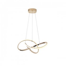 PENDANT LIGHT FIXTURE  ALUMINIUM LED 30W 3000Κ 2000lm Φ60mm GOLD ARTE ILLUMINA SATURN 144-15057