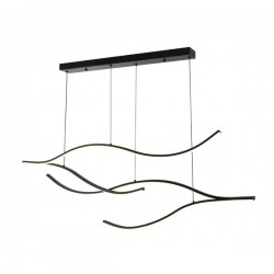 PENDANT LIGHT FIXTURES 30W 3000Κ 2262lm 30x1200x1450mm ALUMINIUM BLACK ARTE ILLUMINA WAVES 144-18006