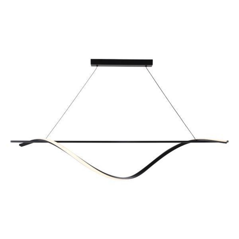 PENDANT LIGHT FIXTURES 12W 3000K 780lm  1200x1400mm ALUMINIUM BLACK ARTE ILLUMINA WAVES 144-18007