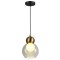 PENDANT LIGHT FIXTURE GLASS  SIMPLE  1XE27 Max 15W150Χ1240mm BLACK ARTE ILLUMINA AURELIA 144-28503