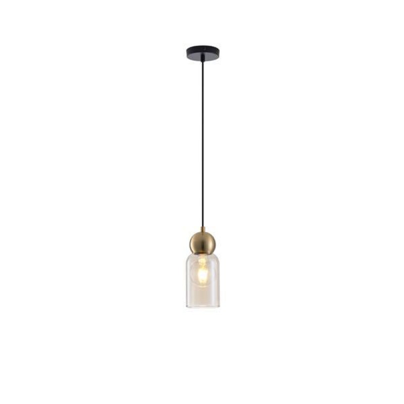 PENDANT LIGHT FIXTURE GLASS SIMPLE 1XE27 Max 15W100x1270mm BLACK ARTE ILLUMINA AURELIA 144-28505