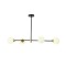 PENDANT LIGHT FIXTURE GLASS 4LIGHTS 4XG9 MAX 10W 1000X570mm BLACK ARTE ILLUMINA ORBA 144-28510