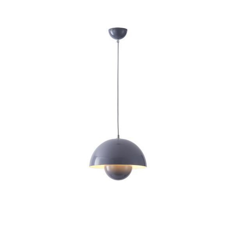 PENDANT LAMP METAL 1ΧE27 MAX 15W 300X1290mm GLOSSY MILKY GREY ARTE ILLUMINA JARDEN 144-28552