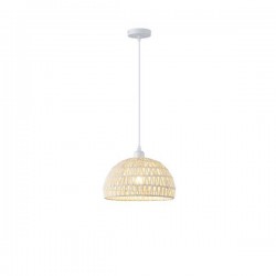 ВИСЯЩА ЛАМПА RATTAN CREAM 1XE27 300X1270MM БЯЛА