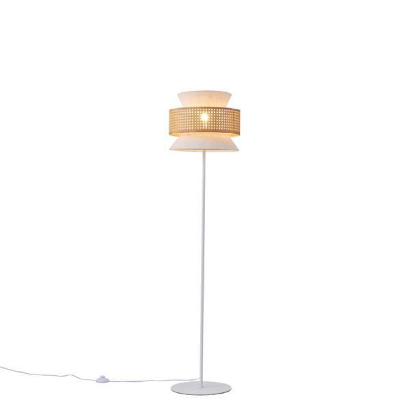 FLOOR LAMP FABRIC 1XE27 MAX 15W 350X1450mm BEIGE MATT - WHITE ARTE ILLUMINA ISLA 144-33054