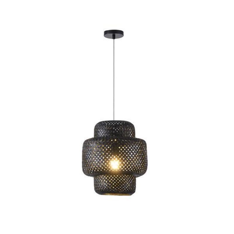 PENDANT LAMP BAMBOO 1XE27 MAX 15W 310X310X350mm BLACK ARTE ILLUMINA CALYPSO 144-33087