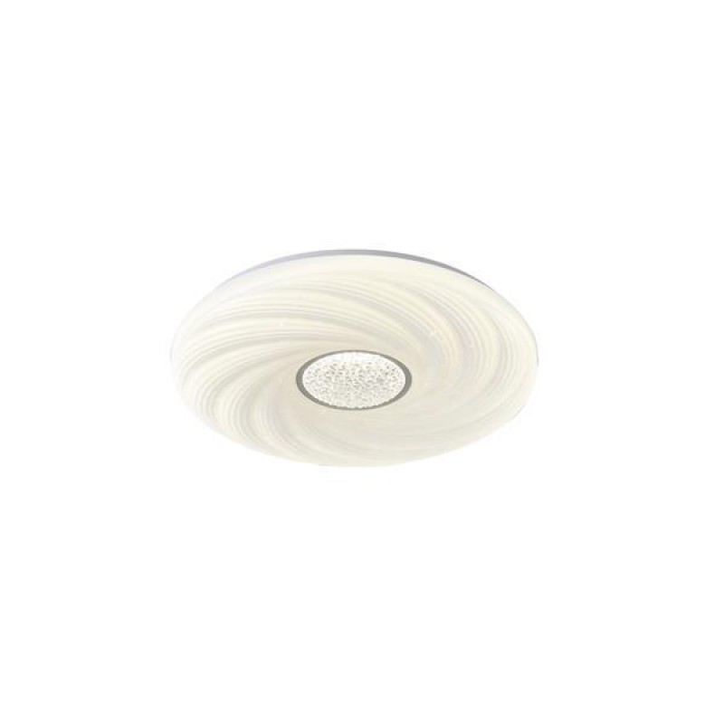 CEILING LIGHT PLASTIC  FIXTURE LED 60W 5580Lm  3CCT 3000-4000-6500K Φ480x75mm WHITE ARTE ILLUMINA TRIANO 144-51039