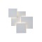 PENDANT LIGHT METAL LED 30W 2600Lm 3000Κ 550X550mm ΑΣΠΡΟ ARTE ILLUMINA THALIA 144-58025