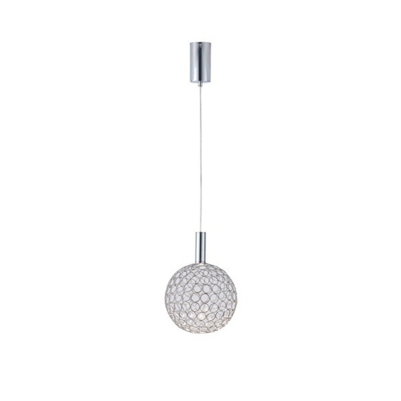 LIGHT FIXTURE STEEL OVAL GOLD LED 6,3W 3000Κ 648lm Φ250x1630mm METAL CHROME ARTE ILLUMINA PERFORATO 144-15070