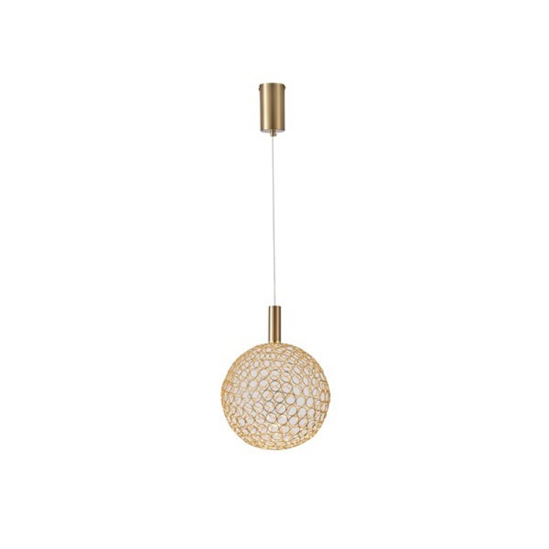 LIGHT FIXTURE STEEL OVAL LED 6,3W 3000K 648lm Φ250x1630mm5 METAL GOLD ARTE ILLUMINA PERFORATO 144-15071
