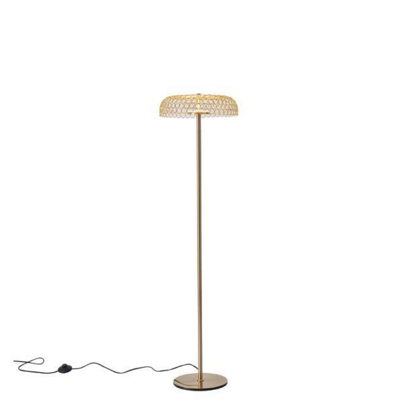 FLOOR LAMP LIGHTING STEEL LED 10W 3000k 1080lm Φ350x1350mm METAL GOLD ARTE ILLUMINA PERFORATO 144-15074