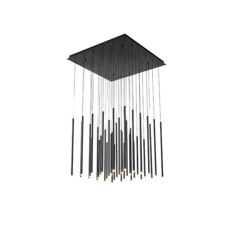 PENDANT LIGHT FIXTURES LED 72W 3000K 7200lm 800X1500m ALUMINIUM BLACK ARTE ILLUMINA CASCADE 144-16085