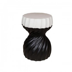 SIDE TABLE,MGO, BLACK-WHITE, 36x36x51 cm 810-00001