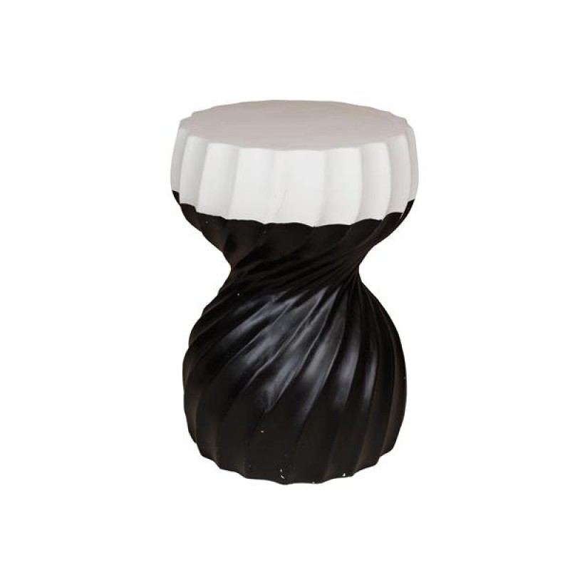 SIDE TABLE,MGO, BLACK-WHITE, 36x36x51 cm 810-00001