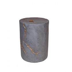 SIDE TABLE, MGO, GREY-GOLD, 38.5x38.5x51.5 cm 810-00004