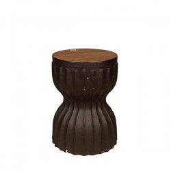 SIDE TABLE, MGO, BLACK-GOLD, 38.5x38.5x53 cm 810-00012 SIDE TABLE, MGO, BLACK-GOLD, 38.5x38.5x53 cm 810-00012