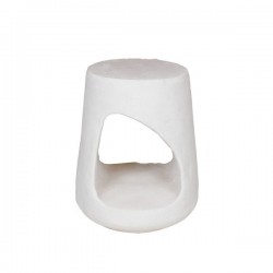 SIDE TABLE, POLYRESIN, WHITE, 38x38x46cm 810-00019