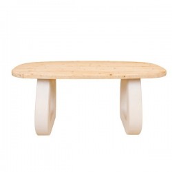 TABLE, WOODEN-MDF, WHITE-NATURAL, 180x90x76cm 810-00022