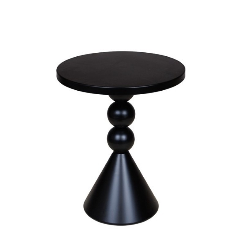 SIDE TABLE, METALIC, BLACK, 40x40x48cm 810-00032
