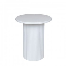SIDE TABLE, METAL-WOOD, WHITE, 38x38x41cm 810-00034 SIDE TABLE, METAL-WOOD, WHITE, 38x38x41cm 810-00034