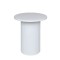 SIDE TABLE, METAL-WOOD, WHITE, 38x38x41cm 810-00034