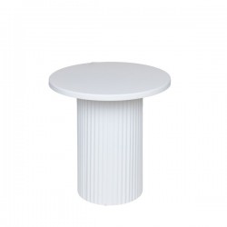 SIDE TABLE, METAL-WOOD, WHITE, 33.5x33.5x32.5cm 810-00035 SIDE TABLE, METAL-WOOD, WHITE, 33.5x33.5x32.5cm 810-00035