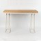 TABLE, METAL-WOOD, WHITE-NATURAL, 120x40x79cm 810-00037