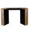TABLE, METAL-WOOD, BLACK-NATURAL, 140x40.5x81cm 810-00038