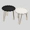 S/2 SIDE TABLE, WOOD, WHITE-BLACK-NATURAL, L48x48x47 / S40x40x39.5cm 810-00046