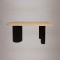 TABLE, WOOD, NATURAL-BLACK, 180x80x76.5cm 810-00064