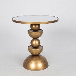TABLE TOP SIDE TABLE, METAL, GOLD, 40X40X45cm 810-00075A TABLE TOP SIDE TABLE, METAL, GOLD, 40X40X45cm 810-00075A