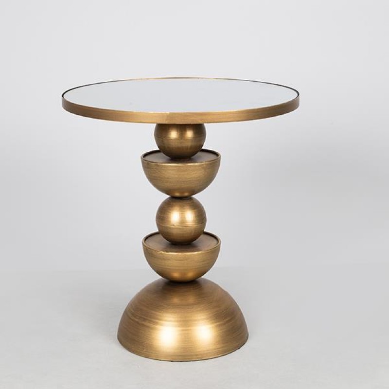 BASE SIDE TABLE, METAL, GOLD, 40X40X45cm 810-00075B