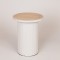 SIDE TABLE, METAL-WOOD, WHITE, 36x46x36cm 810-00092