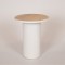 SIDE TABLE, METAL-WOOD, WHITE, 46x56x46cm 810-00093