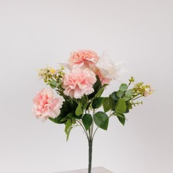 CARNATION-LILY BOUQUET, PINK-PURPLE-SALMON, 46cm 816-10006