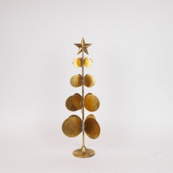 CHRISTMAS TREE, METALLIC, GOLD, 21x62cm 600-46607