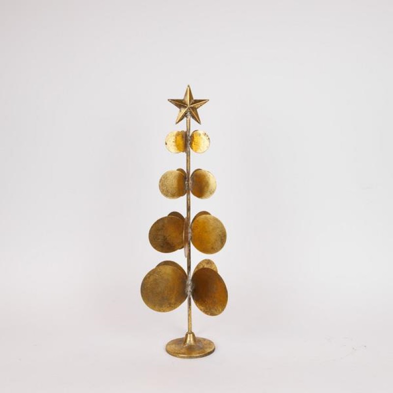 CHRISTMAS TREE, METALLIC, GOLD, 21x62cm 600-46607