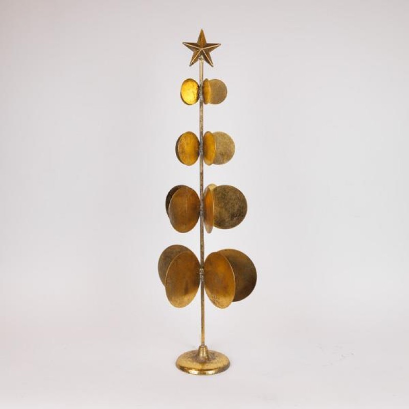 CHRISTMAS TREE, METALLIC, GOLD, 26x83cm 600-46608
