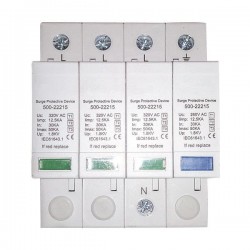 SURGE PROTECTIVE DEVICE TRIPLE PHASE T1-T2-T3 12.5kA 320V 4P 500-22215