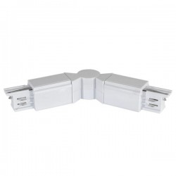 FLEXIBLE L-SHAPE CONJUCTION RAIL UNIVERSAL 4 LINES WITH POWER SUPPLY WHITE 145-59107