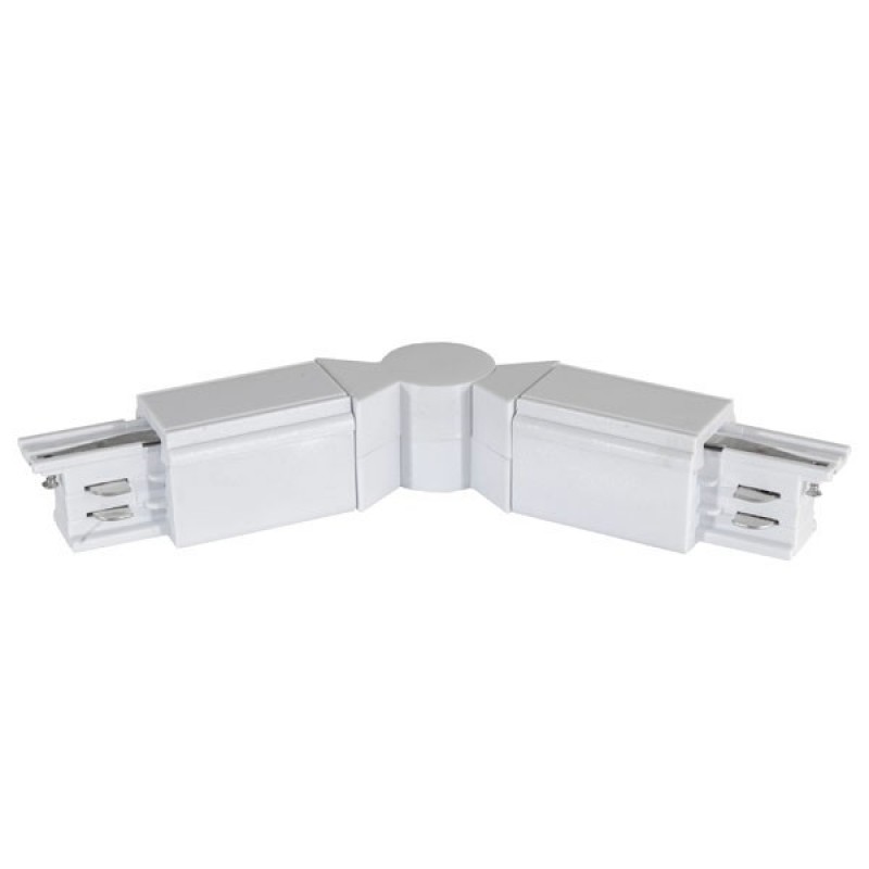 FLEXIBLE L-SHAPE CONJUCTION RAIL UNIVERSAL 4 LINES WITH POWER SUPPLY WHITE 145-59107