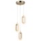 LIGHT FIXTURES ROUND PENDANT LED 26W 3000K  2254lm 310Χ1300mm ALUMINIUM  ROSE GOLD ARTE ILLUMINA KRIKO 144-16062