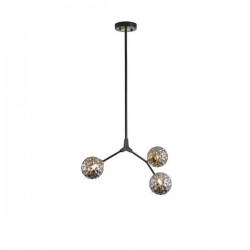 PENDANT LIGHTING FIXTURE 3 LIGHTS 3ΧG9 Max 15W 560Χ900mm BLACK & GREY ARTE ILLUMINA GALILEA 144-23015 PENDANT LIGHTING FIXTURE 3 LIGHTS 3ΧG9 Max 15W 560Χ900mm BLACK & GREY ARTE ILLUMINA GALILEA 144-23015