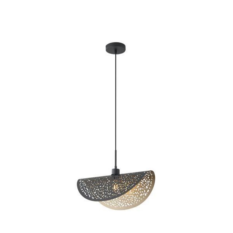 PENDANT LIGHT METAL BLACK GOLD 1XE27 Φ450mm Max 15W ARTE ILLUMINA MERCURY 144-23017