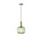 PENDANT LIGHT WITH EMBOSSED GLASS GREEN  1XΕ27 Max 15W 200X180X1200mm ARTE ILLUMINA TOPAZ 144-24083