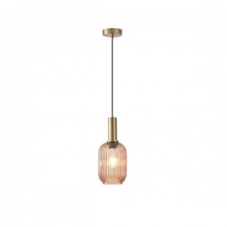 PENDANT LIGHT WITH EMBOSSED GLASS AMBER 1XΕ27 Max 15W 130X200X1200mm ARTE ILLUMINA TOPAZ 144-24084 PENDANT LIGHT WITH EMBOSSED GLASS AMBER 1XΕ27 Max 15W 130X200X1200mm ARTE ILLUMINA TOPAZ 144-24084